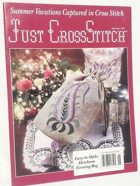Just CrossStitch Magazine June 1995 Summer Vacations Fish Market Water Wildlife